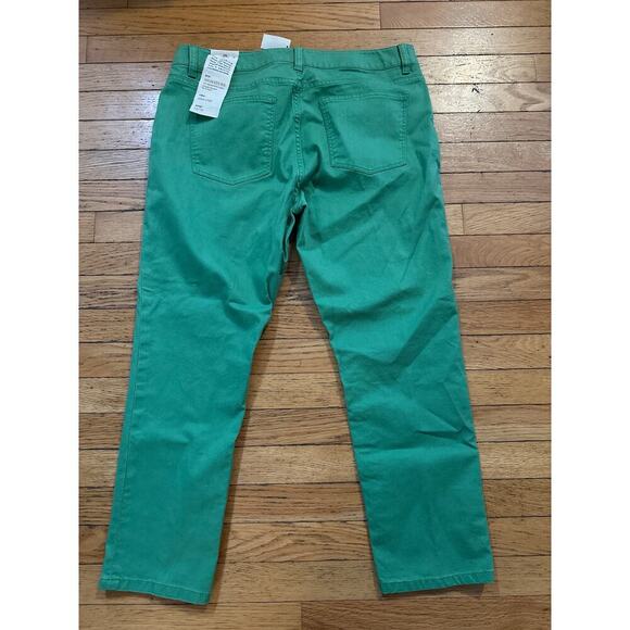 NEW Womens Size 12 Green Talbots Slim Crop Pants - Picture 1 of 7
